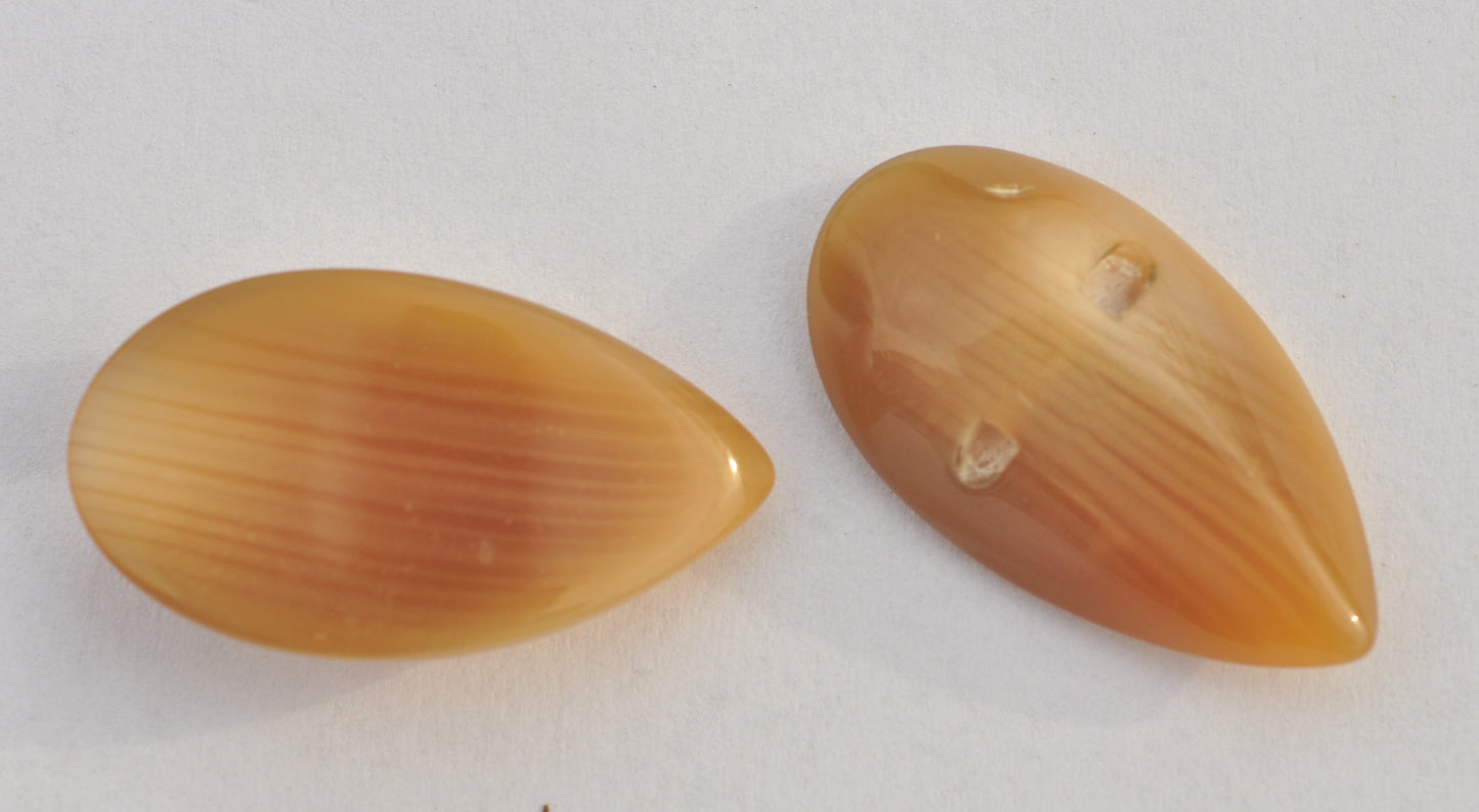 Blattförmiger glänzender beiger Knopf für Kleidung