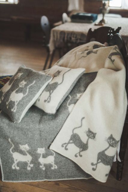 Wool blanket Two Cats