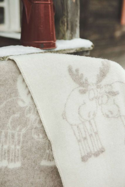 Wool blanket Two mooses